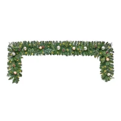 Home Accents Holiday 9 Ft. St. Germain Battery Operated Mixed Pine LED Pre-Lit Christmas Garland With Timer 13 Home Accents Holiday 9 Ft. St. Germain Battery Operated Mixed Pine LED Pre-Lit Christmas Garland With Timer -Alpine Corporation Shop home accents holiday christmas garland chzh3812070h3 1d 1000