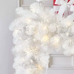 Home Accents Holiday 9 Ft. Uptown Pre-Lit LED Artificial Christmas Garland With 180 Tips And 100 Warm White Micro Dot Lights -Alpine Corporation Shop home accents holiday christmas garland gt90m2o71l01 1d 1000
