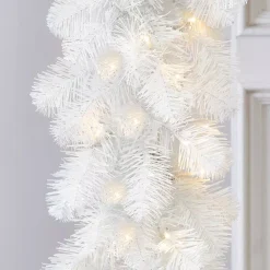 Home Accents Holiday 9 Ft. Uptown Pre-Lit LED Artificial Christmas Garland With 180 Tips And 100 Warm White Micro Dot Lights -Alpine Corporation Shop home accents holiday christmas garland gt90m2o71l01 66 1000