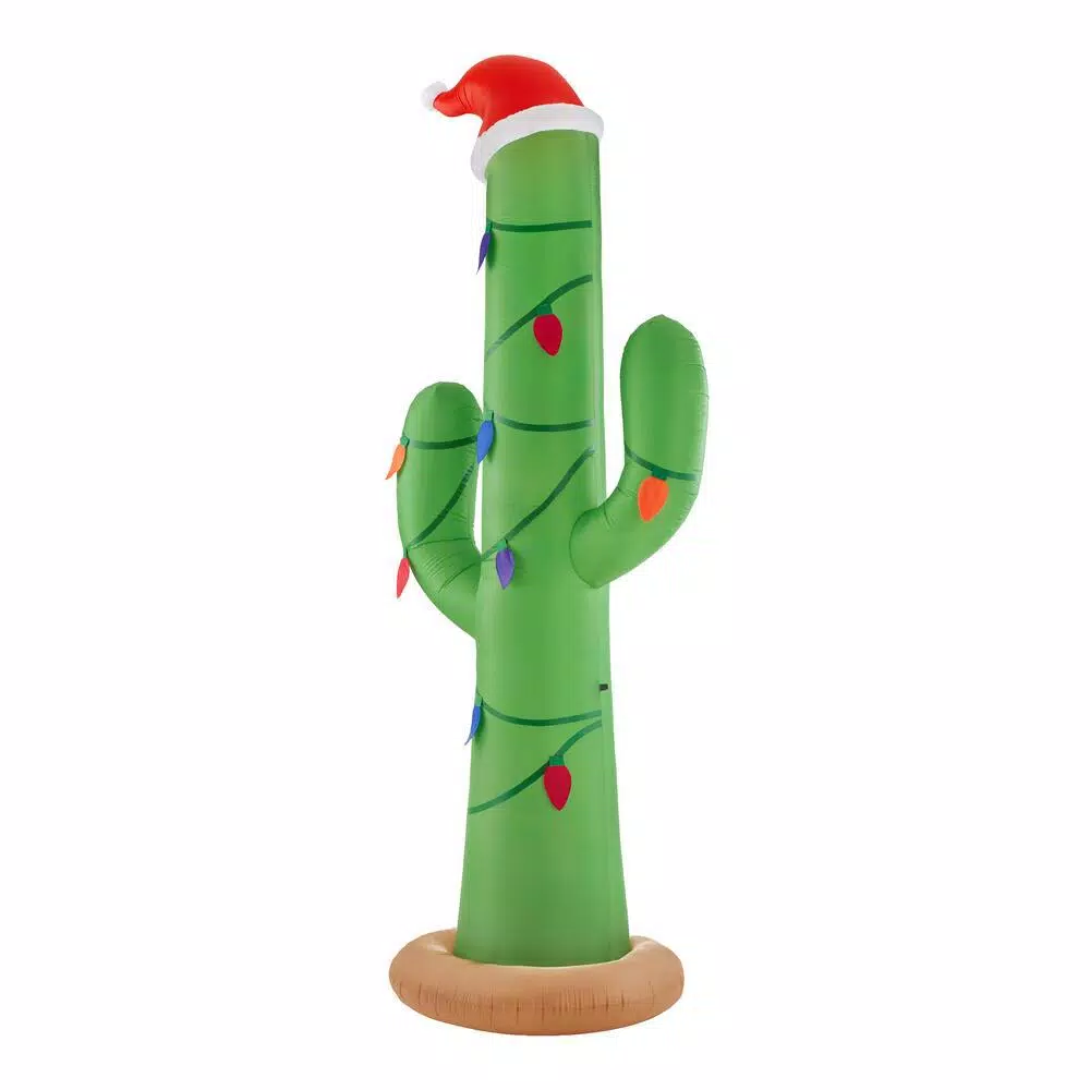 Home Accents Holiday 12 Ft. Giant-Sized Inflatable Christmas Cactus 5 Home Accents Holiday 12 Ft. Giant-Sized Inflatable Christmas Cactus - Image 3