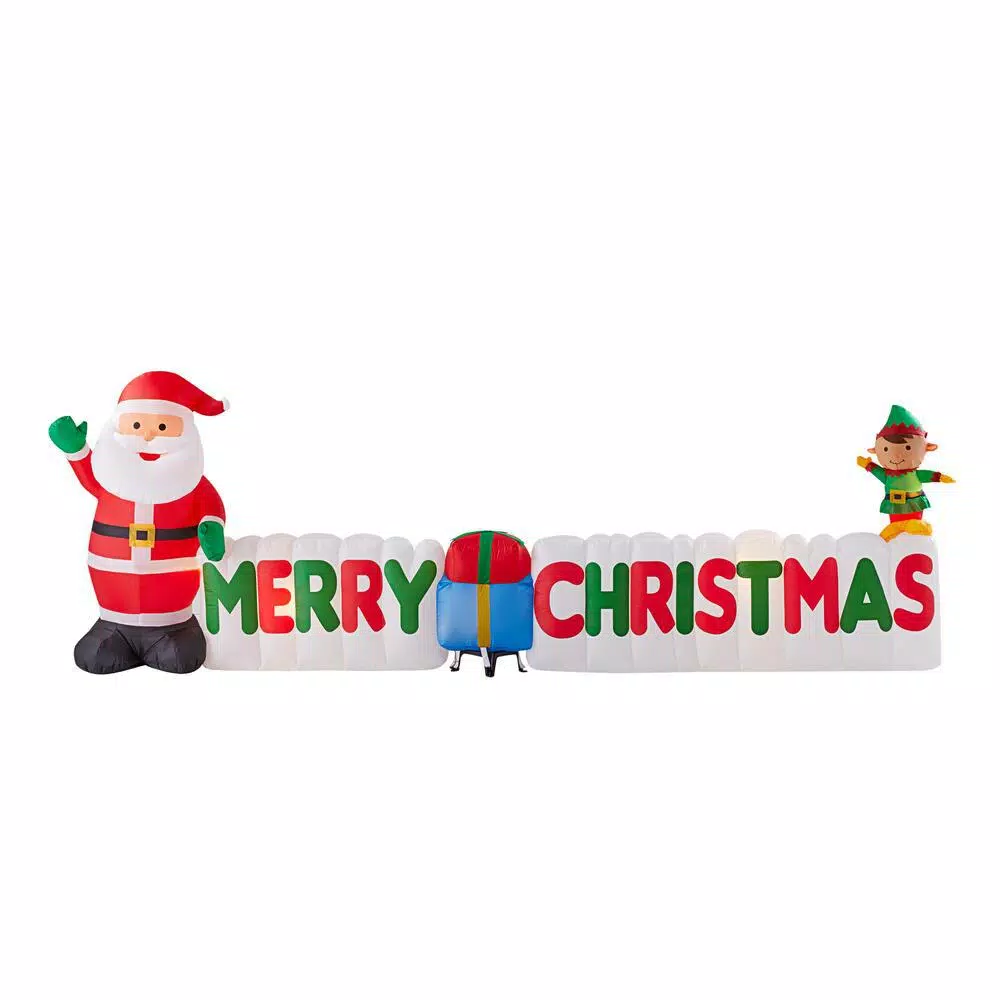 Home Accents Holiday 12 Ft Giant-Sized LEF Inflatable Merry Christmas Sign Scene 3 Home Accents Holiday 12 Ft Giant-Sized LEF Inflatable Merry Christmas Sign Scene