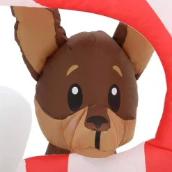 Home Accents Holiday 8 Ft. W Pre-Lit Giant Airblown Inflatable Christmas Puppies With Candy Cane Scene -Alpine Corporation Shop home accents holiday christmas inflatables 39367 a0 1000