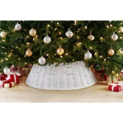 Home Accents Holiday 27 In. D White Wicker Christmas Tree Collar 9 Home Accents Holiday 27 In. D White Wicker Christmas Tree Collar -Alpine Corporation Shop home accents holiday christmas tree skirts collars 4051320 40 1000
