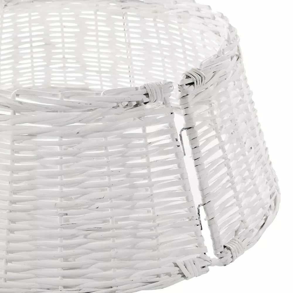 Home Accents Holiday 27 In. D White Wicker Christmas Tree Collar 5 Home Accents Holiday 27 In. D White Wicker Christmas Tree Collar - Image 4