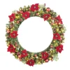 Home Accents Holiday 48 In. Berry Bliss Pre-Lit LED Artificial Christmas Wreath -Alpine Corporation Shop home accents holiday christmas wreaths chzh3811995th10 64 1000