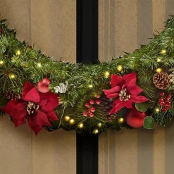 Home Accents Holiday 48 In. Berry Bliss Pre-Lit LED Artificial Christmas Wreath -Alpine Corporation Shop home accents holiday christmas wreaths chzh3811995th10 66 1000