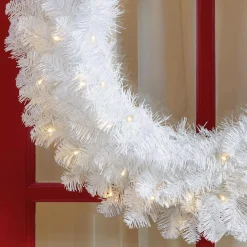 Home Accents Holiday 30 In. Uptown Pre-Lit LED Artificial Christmas Wreath With 136 Tips And 50 Warm White Micro Dot Lights 10 Home Accents Holiday 30 In. Uptown Pre-Lit LED Artificial Christmas Wreath With 136 Tips And 50 Warm White Micro Dot Lights -Alpine Corporation Shop home accents holiday christmas wreaths gd26m2o71l02 a0 1000