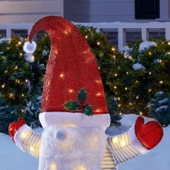 Home Accents Holiday 3 Ft. Yuletide Lane LED Large Christmas Gnome -Alpine Corporation Shop home accents holiday christmas yard decorations ty447 2014 a0 1000