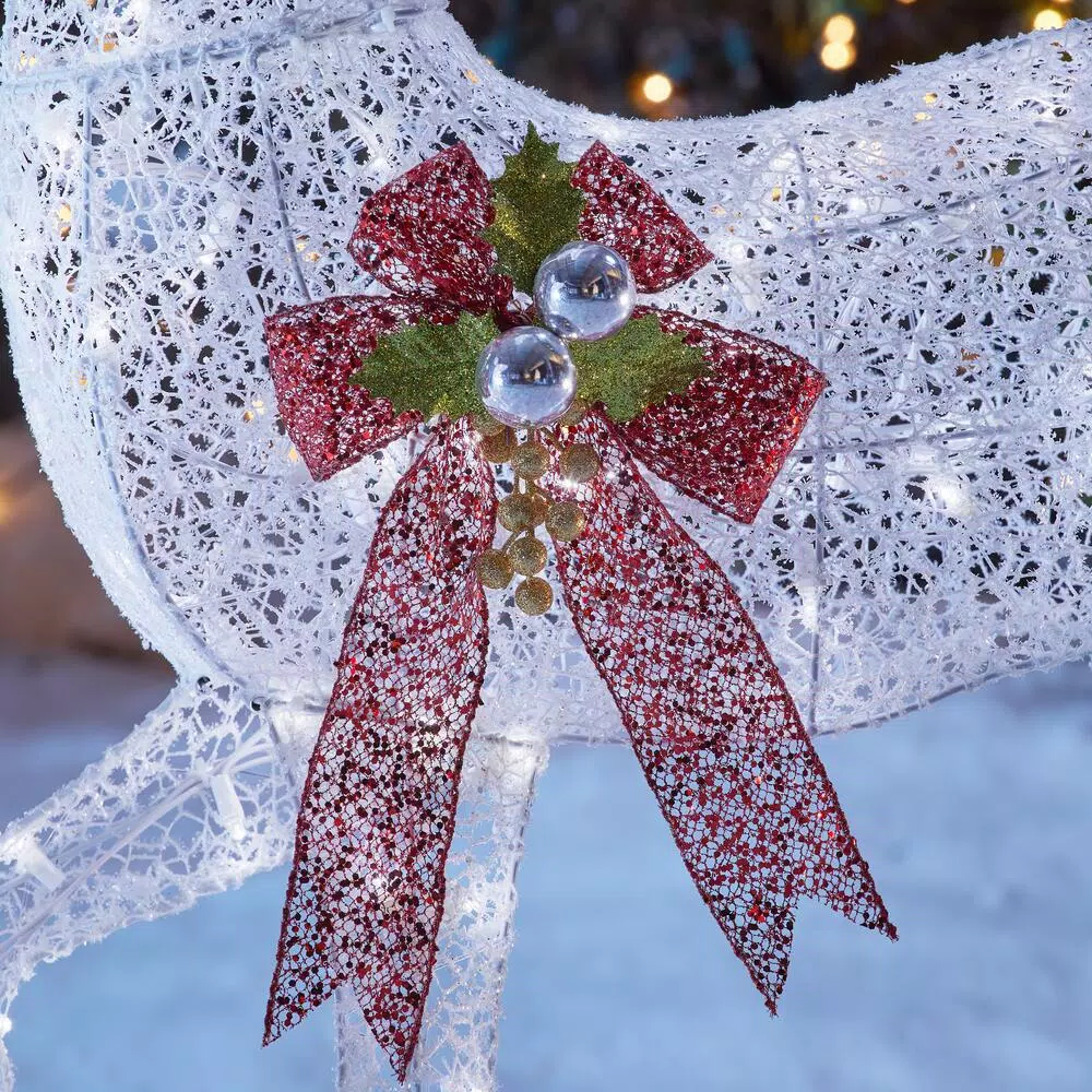 Home Accents Holiday 3-Piece Fantasleigh Outdoor Christmas Deer Family With LED Cool White Lights 7 Home Accents Holiday 3-Piece Fantasleigh Outdoor Christmas Deer Family With LED Cool White Lights - Image 5