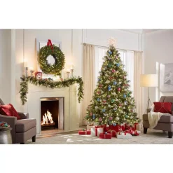 Home Accents Holiday 7.5 Ft Sparkling Amelia Pine LED Pre-Lit Artificial Christmas Tree With Warm White Lights -Alpine Corporation Shop home accents holiday pre lit christmas trees tg76m3acdl19 1f 1000