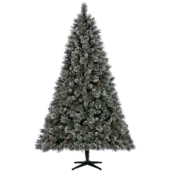 Home Accents Holiday 7.5 Ft Sparkling Amelia Pine LED Pre-Lit Artificial Christmas Tree With Warm White Lights -Alpine Corporation Shop home accents holiday pre lit christmas trees tg76m3acdl19 77 1000
