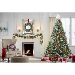 Home Accents Holiday 7.5 Ft Sparkling Amelia Pine LED Pre-Lit Artificial Christmas Tree With Warm White Lights -Alpine Corporation Shop home accents holiday pre lit christmas trees tg76m3acdl19 a0 1000