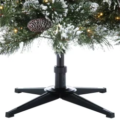 Home Accents Holiday 7.5 Ft Sparkling Amelia Pine LED Pre-Lit Artificial Christmas Tree With Warm White Lights -Alpine Corporation Shop home accents holiday pre lit christmas trees tg76m3acdl19 d4 1000