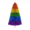 Home Accents Holiday 7.5 Ft. Rainbow Color Pine LED Pre-Lit Artificial Christmas Tree With 500 SureBright Warm White Lights -Alpine Corporation Shop home accents holiday pre lit christmas trees tg76m6199l00 64 1000