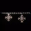 HOLIDYNAMICS HOLIDAY LIGHTING SOLUTIONS 70-Count Classic White Christmas Roofline Decor LED Blizzard Artisticks (Set Of 2) -Alpine Corporation Shop icicle lights ds 62104 cw 64 1000