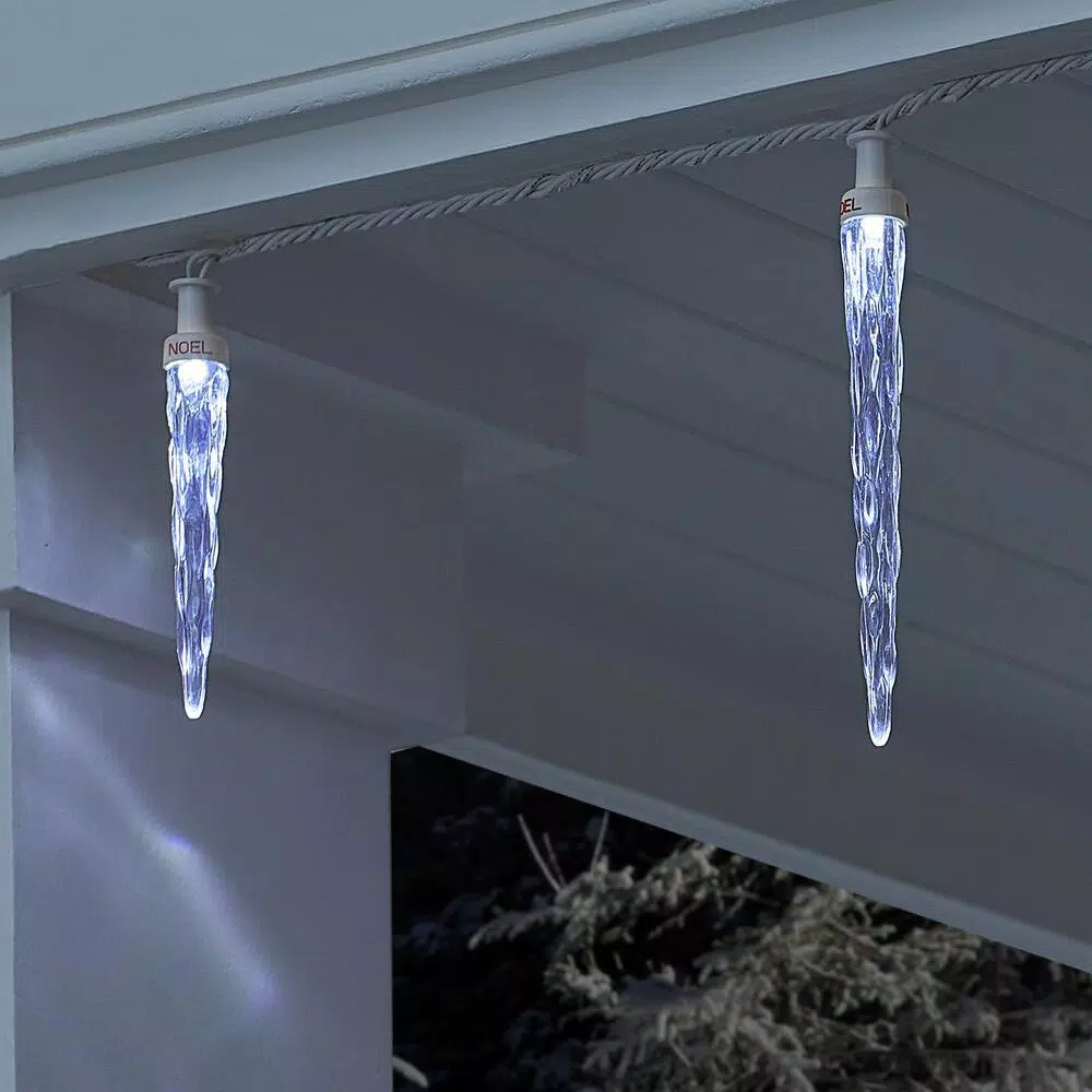 LightShow ColorMotion 24-Light White Deluxe Christmas Icicle LED String Light 5 LightShow ColorMotion 24-Light White Deluxe Christmas Icicle LED String Light - Image 3