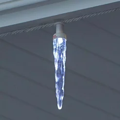 LightShow ColorMotion 24-Light White Deluxe Christmas Icicle LED String Light 9 LightShow ColorMotion 24-Light White Deluxe Christmas Icicle LED String Light -Alpine Corporation Shop lightshow icicle lights 116095 a0 1000