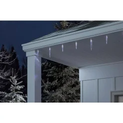 LightShow ColorMotion 24-Light White Deluxe Christmas Icicle LED String Light 7 LightShow ColorMotion 24-Light White Deluxe Christmas Icicle LED String Light -Alpine Corporation Shop lightshow icicle lights 116095 e1 1000