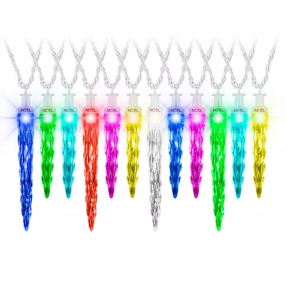 LightShow ColorMotion 24-Light Multi-Color Deluxe Christmas Icicle LED String Light 3 LightShow ColorMotion 24-Light Multi-Color Deluxe Christmas Icicle LED String Light
