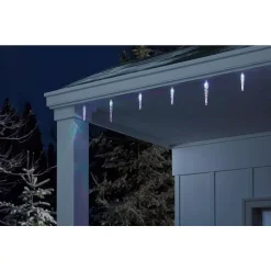 LightShow ColorMotion 24-Light Multi-Color Deluxe Christmas Icicle LED String Light 17 LightShow ColorMotion 24-Light Multi-Color Deluxe Christmas Icicle LED String Light -Alpine Corporation Shop lightshow icicle lights 118595 66 1000