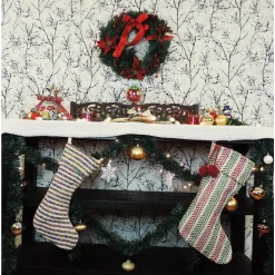 LR Home 20 In. Cotton Striped Multi-color Christmas Stocking -Alpine Corporation Shop lr home christmas stockings speci04627mlt1220 31 1000