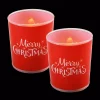 LUMABASE Battery Operated Glass LED Merry Christmas Candles (Set Of 2) -Alpine Corporation Shop lumabase christmas candles holders 97402 64 1000