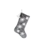 Manor Luxe 0.1 In. H X 20 In. L Polyester Snowflake Sequin Soft Plush Furry Light Up Christmas Stocking -Alpine Corporation Shop manor luxe christmas stockings ml18925stockinggrey 64 1000