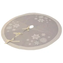 Manor Luxe 56 In. Glistening Snow Christmas Tree Skirt