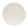 Manor Luxe 56 In. Snowflake Sequin Soft Plush Furry Light Up Round Christmas Tree Skirt In White