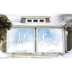 My Door Decor 7 Ft. X 8 Ft. Let It Snow-Christmas Garage Door Decor Mural For Split Car Garage 9 My Door Decor 7 Ft. X 8 Ft. Let It Snow-Christmas Garage Door Decor Mural For Split Car Garage -Alpine Corporation Shop my door decor christmas flags 285901xmas 027 4f 1000