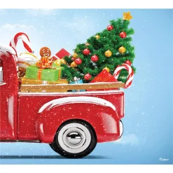 My Door Decor 7 Ft. X 8 Ft. Red Truck Christmas-Christmas Garage Door Decor Mural For Split Car Garage 10 My Door Decor 7 Ft. X 8 Ft. Red Truck Christmas-Christmas Garage Door Decor Mural For Split Car Garage -Alpine Corporation Shop my door decor christmas flags 285901xmas 028 1f 1000