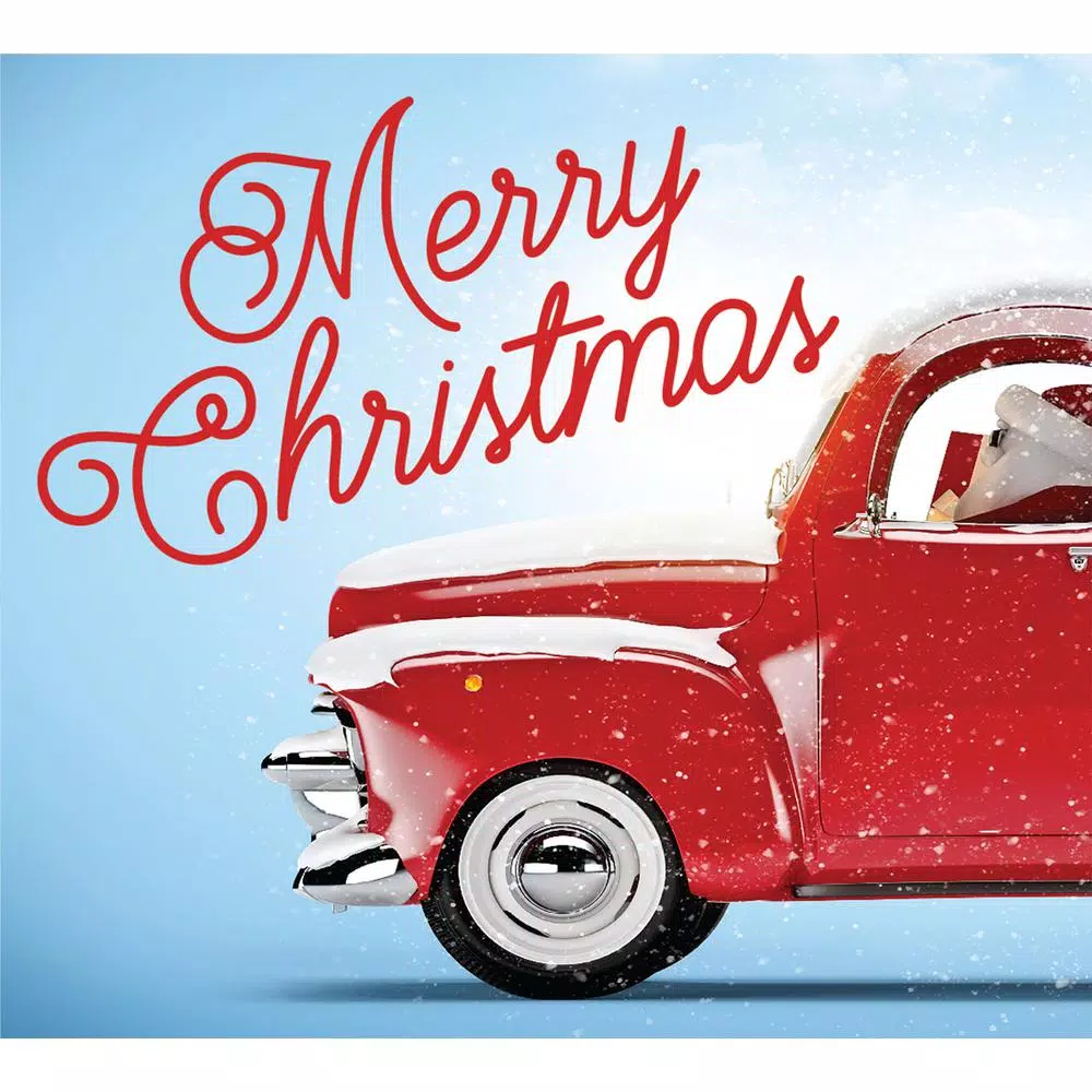 My Door Decor 7 Ft. X 8 Ft. Red Truck Christmas-Christmas Garage Door Decor Mural For Split Car Garage 3 My Door Decor 7 Ft. X 8 Ft. Red Truck Christmas-Christmas Garage Door Decor Mural For Split Car Garage
