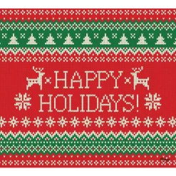 My Door Decor 7 Ft. X 8 Ft. Ugly Christmas Sweater Happy Holidays-Christmas Garage Door Decor Mural For Single Car Garage