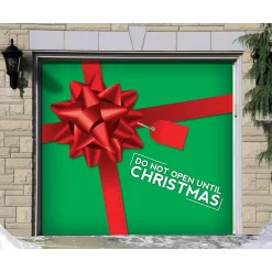 My Door Decor 7 Ft. X 8 Ft. Don’t Open Until Christmas Garage Door Decor Mural For Single Car Garage -Alpine Corporation Shop my door decor christmas flags 285903xmas 017 4f 1000