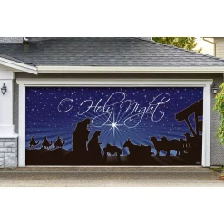 My Door Decor 7 Ft. X 16 Ft. Nativity O’Holy Night Christmas Garage Door Decor Mural For Double Car Garage -Alpine Corporation Shop my door decor christmas flags 285905xmas 003 4f 1000