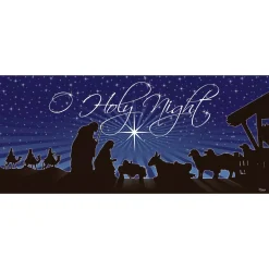 My Door Decor 7 Ft. X 16 Ft. Nativity O’Holy Night Christmas Garage Door Decor Mural For Double Car Garage