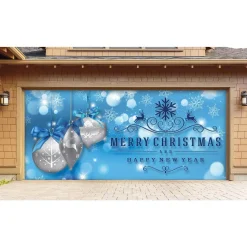 My Door Decor 7 Ft. X 16 Ft. Silver Christmas Ornaments On Blue Christmas Garage Door Decor Mural For Double Car Garage 8 My Door Decor 7 Ft. X 16 Ft. Silver Christmas Ornaments On Blue Christmas Garage Door Decor Mural For Double Car Garage -Alpine Corporation Shop my door decor christmas flags 285905xmas 009 4f 1000