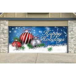 My Door Decor 7 Ft. X 16 Ft. Red And White Christmas Ornaments On Red Christmas Garage Door Decor Mural For Double Car Garage 8 My Door Decor 7 Ft. X 16 Ft. Red And White Christmas Ornaments On Red Christmas Garage Door Decor Mural For Double Car Garage -Alpine Corporation Shop my door decor christmas flags 285905xmas 011 4f 1000