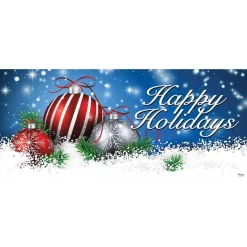 My Door Decor 7 Ft. X 16 Ft. Red And White Christmas Ornaments On Red Christmas Garage Door Decor Mural For Double Car Garage