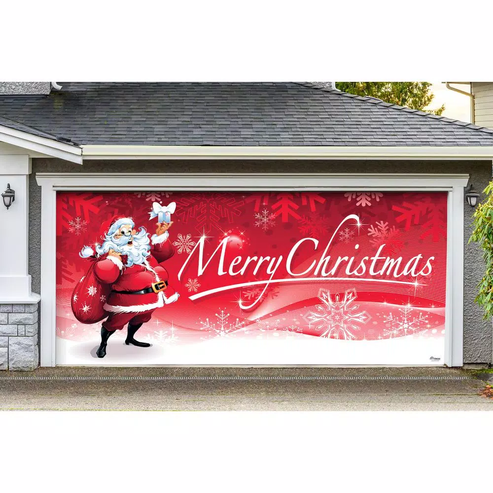 My Door Decor 7 Ft. X 16 Ft. Santa’s Merry Christmas Garage Door Decor Mural For Double Car Garage 5 My Door Decor 7 Ft. X 16 Ft. Santa’s Merry Christmas Garage Door Decor Mural For Double Car Garage - Image 3
