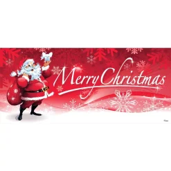 My Door Decor 7 Ft. X 16 Ft. Santa’s Merry Christmas Garage Door Decor Mural For Double Car Garage