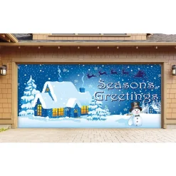My Door Decor 7 Ft. X 16 Ft. Winter Wonderland Christmas Garage Door Decor Mural For Double Car Garage -Alpine Corporation Shop my door decor christmas flags 285905xmas 013 4f 1000
