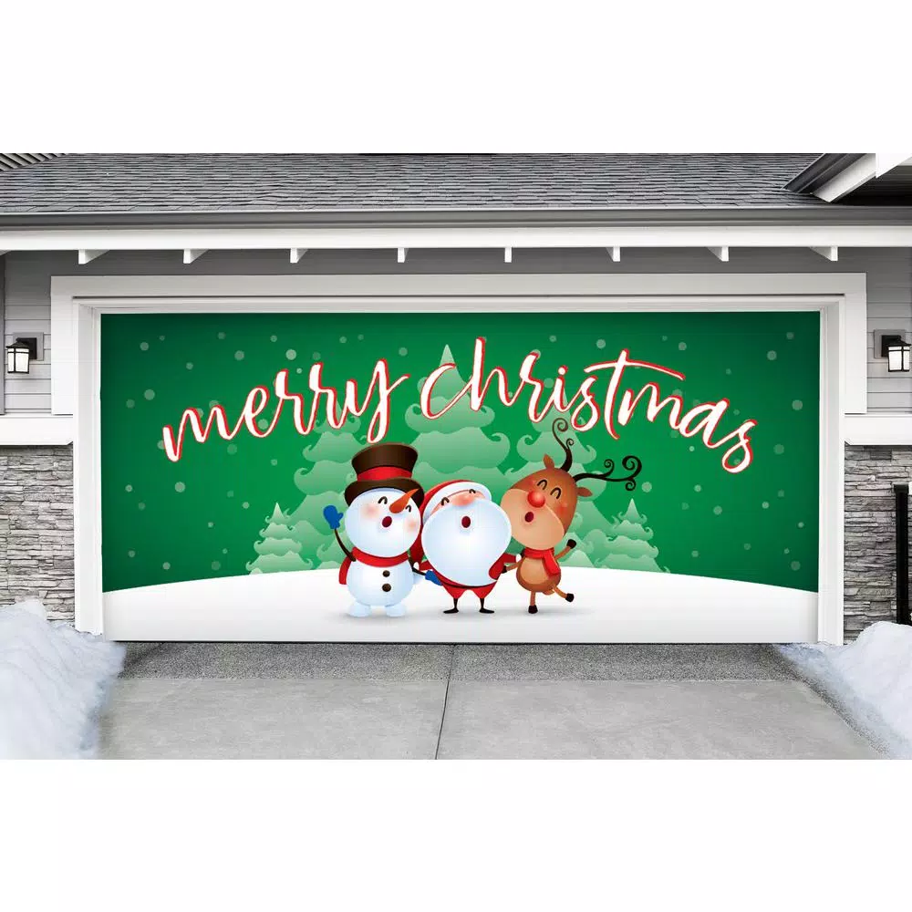 My Door Decor 7 Ft. X 16 Ft. Christmas Characters Merry Christmas-Christmas Garage Door Decor Mural For Double Car Garage 4 My Door Decor 7 Ft. X 16 Ft. Christmas Characters Merry Christmas-Christmas Garage Door Decor Mural For Double Car Garage - Image 2