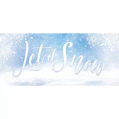 My Door Decor 7 Ft. X 16 Ft. Let It Snow-Christmas Garage Door Decor Mural For Double Car Garage