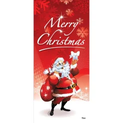 My Door Decor 36 In. X 80 In. Santa’s Merry Christmas-Christmas Front Door Decor Mural