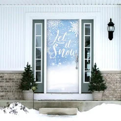 My Door Decor 36 In. X 80 In. Let It Snow-Christmas Front Door Decor Mural -Alpine Corporation Shop my door decor christmas flags 285906xmas 014 4f 1000