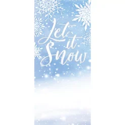 My Door Decor 36 In. X 80 In. Let It Snow-Christmas Front Door Decor Mural