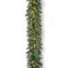 National Tree Company 9 Ft. Garwood Spruce Artificial Christmas Garland With Warm White LED Lights -Alpine Corporation Shop national tree company christmas garland gw1 300l 9n 1 64 1000