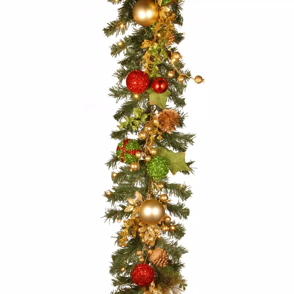 National Tree Company 30 In. Decorated Christmas Wreath With Battery Operated LED Lights 3 National Tree Company 30 In. Decorated Christmas Wreath With Battery Operated LED Lights