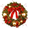 National Tree Company Decorative Collection Cozy Christmas 36 In. Artificial Wreath With Red And Clear Lights -Alpine Corporation Shop national tree company christmas wreaths dc13 104l 36w 64 1000